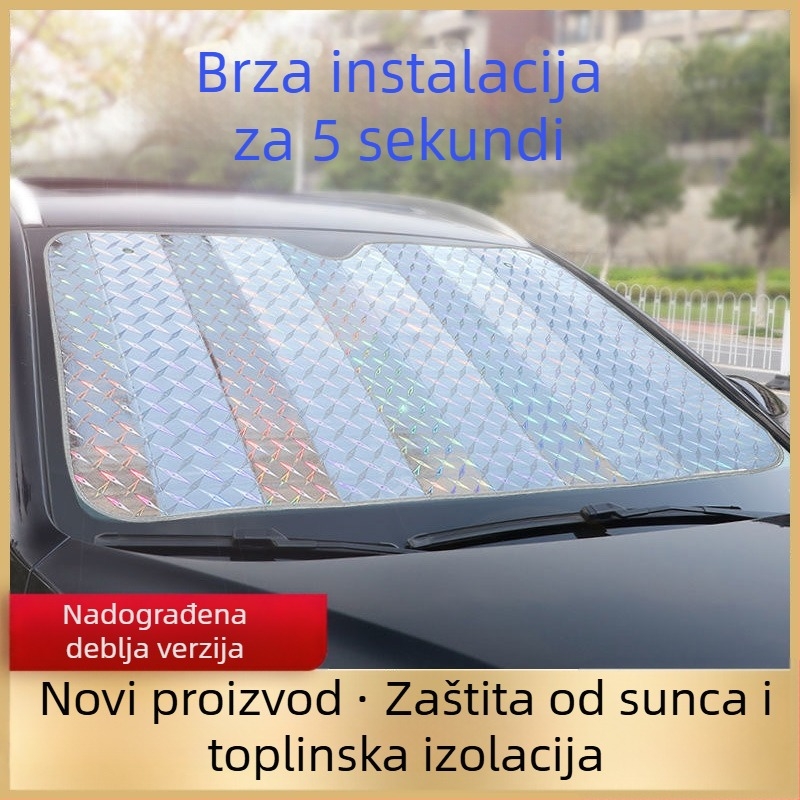 Yu jian auto sjenilo s teleskopskom instalacijom, za prednje i stražnje prozore, debeli jednostavni stil, univerzalna kompatibilnost