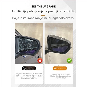 Kišni rub za retrovizor, kompatibilan sa 24 modela Chuanqi E8, kromirani pokrov, dekorativna naljepnica, anti-refleksijsko staklo
