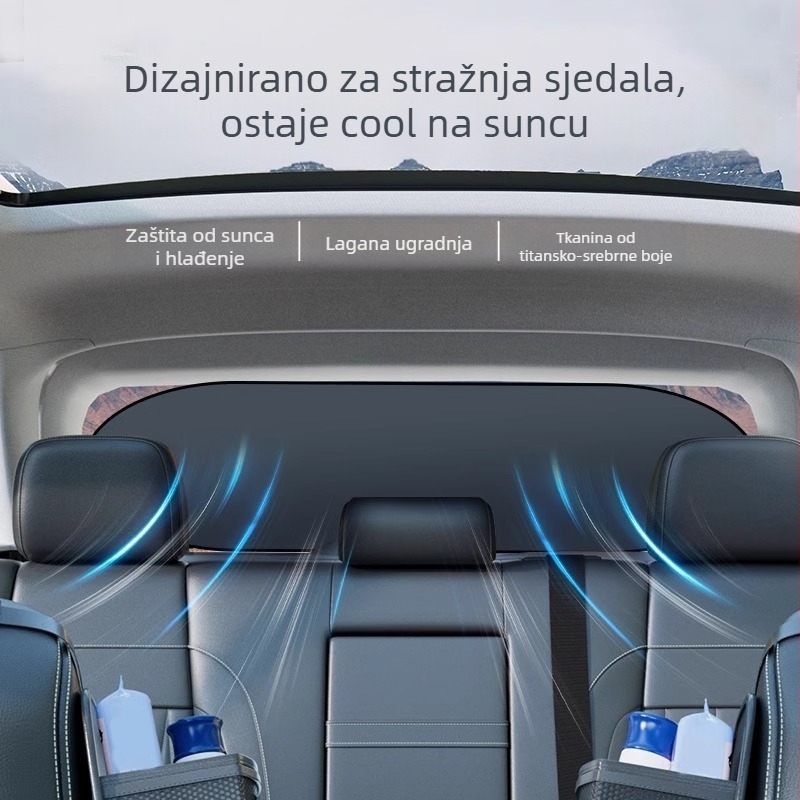 Sjenilo za stražnje staklo automobila s usisnim čašicama, jednostavan stil, prilagodba obrade, ispis logotipa, pogodno za opće modele
