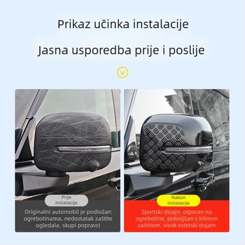 Poklopac kućišta ogledala BJ40E – ABS kućište, dekorativna naljepnica kišni luk, zaštitni vodootporni poklopac