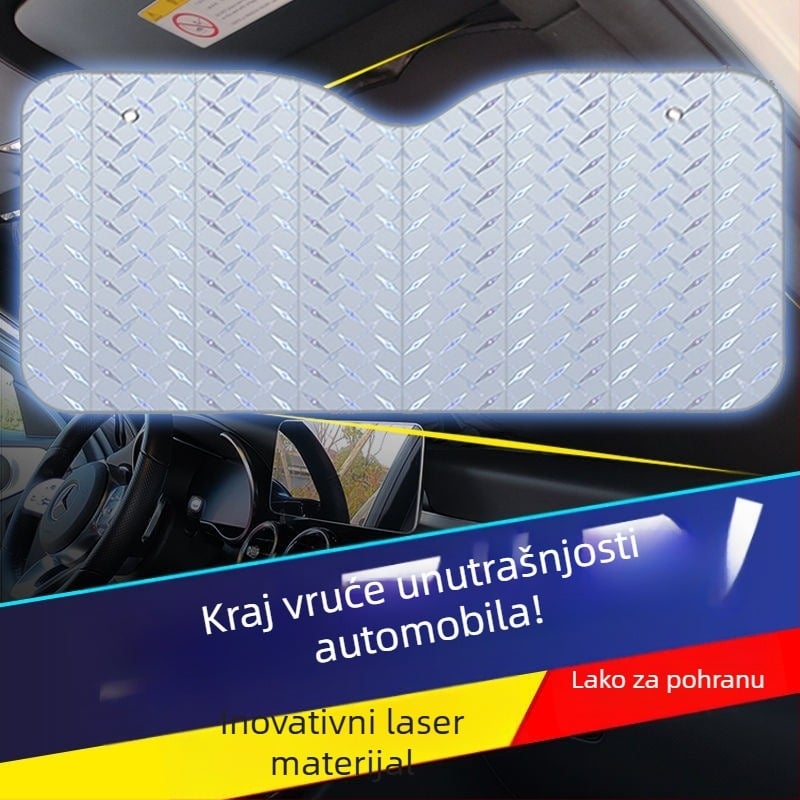 Unutarnja mrežasta zavjesa za automobil s usisnim čašicama za bočne prozore — PVC materijal, zaštita od sunca i toplinska izolacija