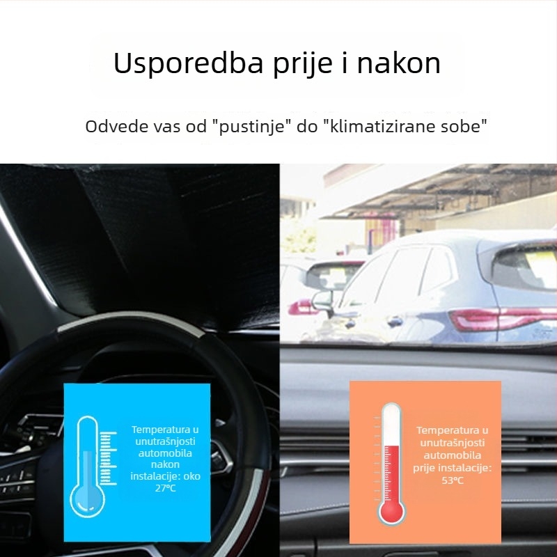 Unutarnja mrežasta zavjesa za automobil s usisnim čašicama za bočne prozore — PVC materijal, zaštita od sunca i toplinska izolacija