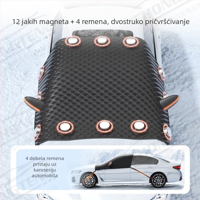 Premium izbor: zimski pokrov za auto, zaštita od snijega i smrzavanja, polovični pokrov za prednje staklo