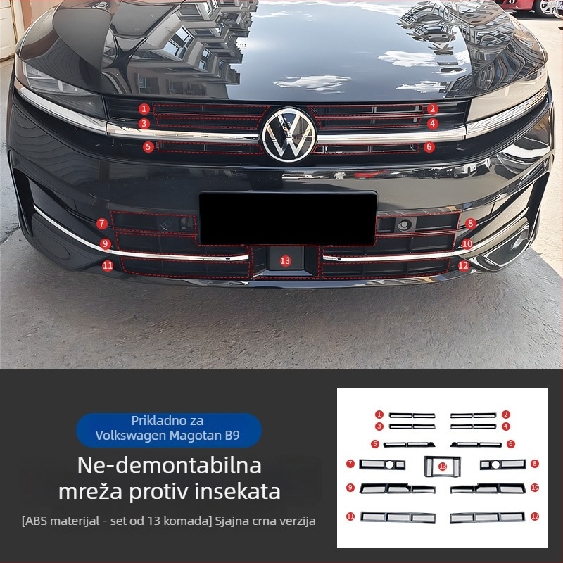 Prednja rešetka Magotan B9 24-25 – mreža protiv insekata, zaštitni poklopac od prašine, dijelovi za modifikaciju