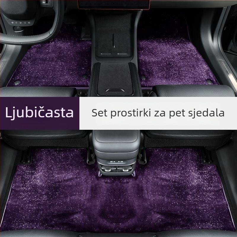 Starry Sky automobilska podloga za noge - gornja podloga za pet sjedala, tepih stil, sastav 91–100%
