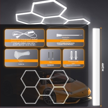 Garažno LED svjetlo-0024 s honeycomb dizajnom, otporno na prašinu, 168W, 100 lm/W, 50.000 h, AC 100-265V