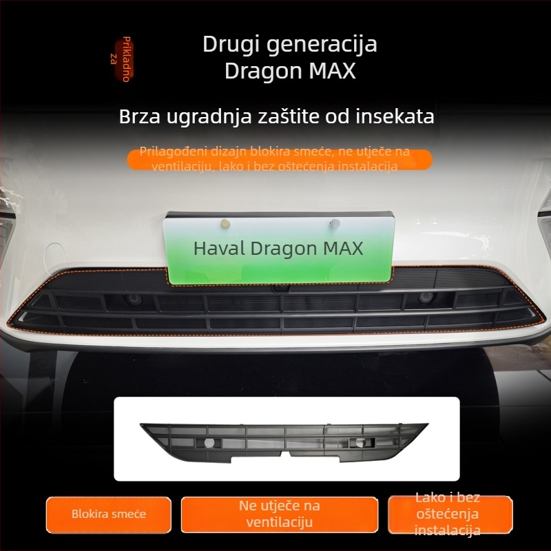 Insektna zaštita mreža za prednju i srednju rešetku hladnjaka druge generacije Haval Xiaolong Max — King Kong net + ABS, Brand Good Walking