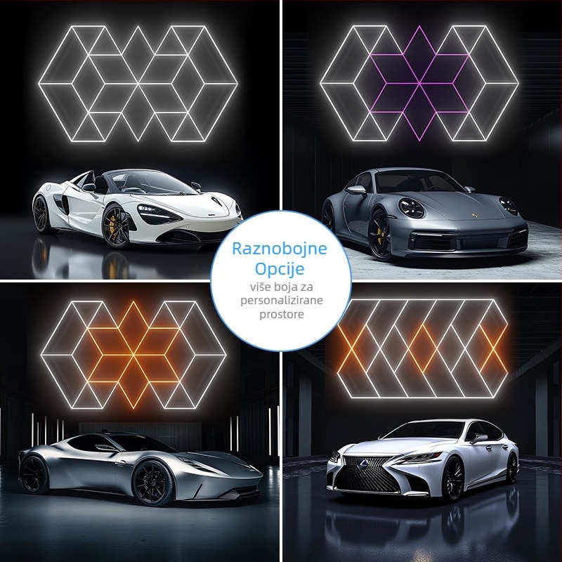 LED radno svjetlo za auto radionicu – honeycomb dizajn, 480W, 100-240V, 50000h, 120 lm/W, CE