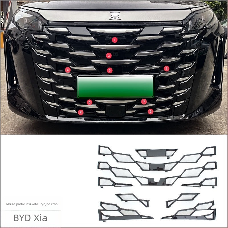 ABS plastična prednja mreža za zaštitu od insekata za 24 BYD modela — otvor 0,1 mm, promjer žice 0,1 mm, trajnost 8 godina