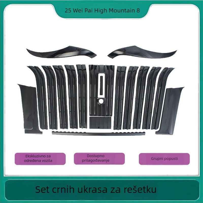 Wey Gaoshan 8 srednja rešetka – ukrasni rub, zaštita od insekata i pamucnih vlakana za vodeni spremnik, nadogradnja bez demontaže srednje rešetke