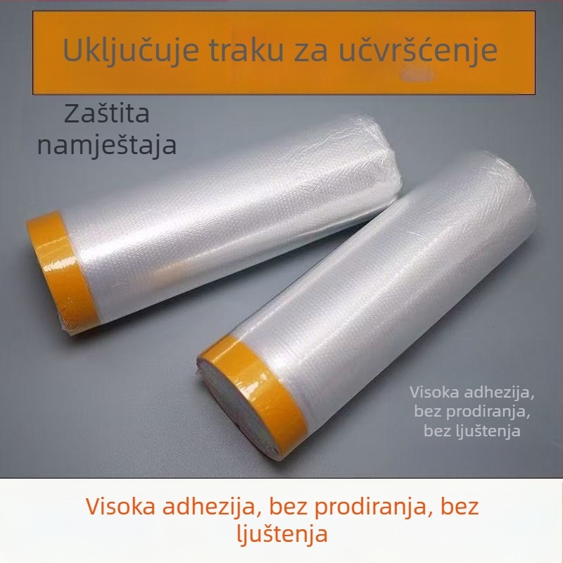 Maskirajući zaštitni film za bojanje i namještaj – debljina 9 μm, filmski japanski papir s trakom Washi + PE, ljepilo na bazi ulja, otporan na prašinu i vodu
