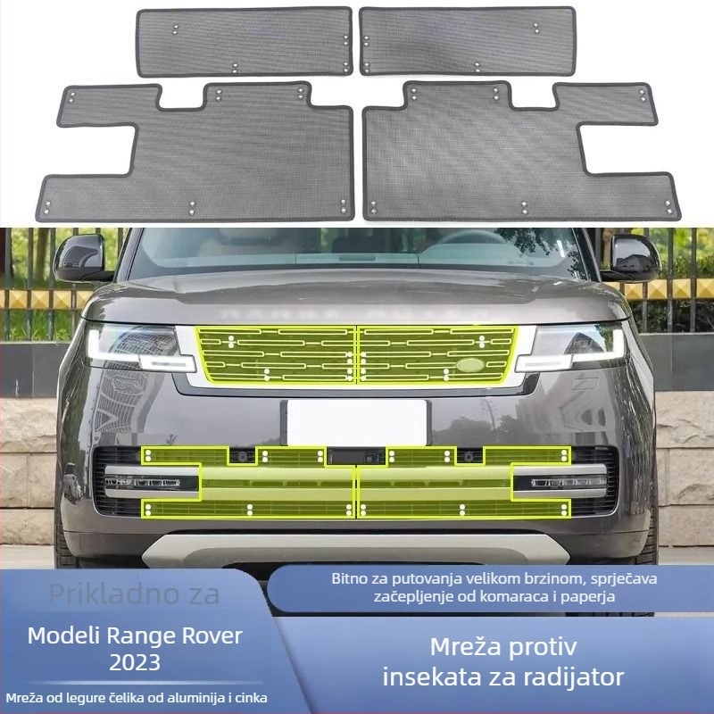 Mreža za hlađenje protiv insekata s filtrom za središnju rešetku i Willow Catkin Net za Range Rover Executive 2023