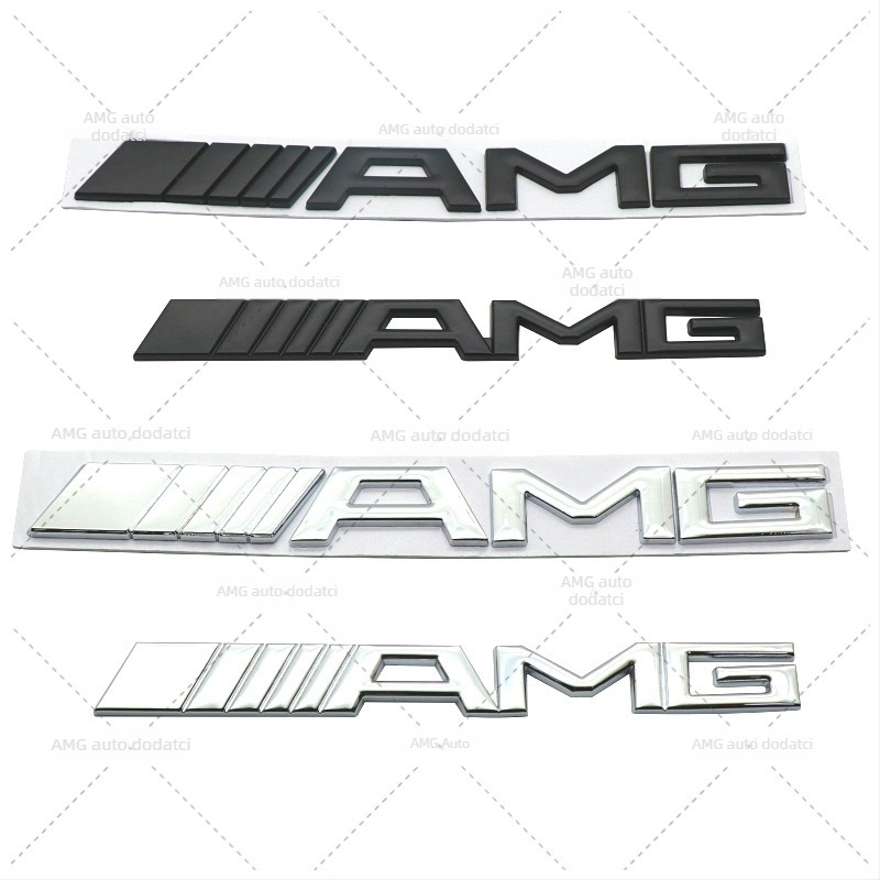 Sticker za karoseriju Mercedes-Benz AMG — prilagodljiv, samoljepljiv, za AMG emblemu (Tip: Stickeri za karoseriju; Materijal: Drugi; Prilagodba: Da; Ugradnja: Samoljepljiva)