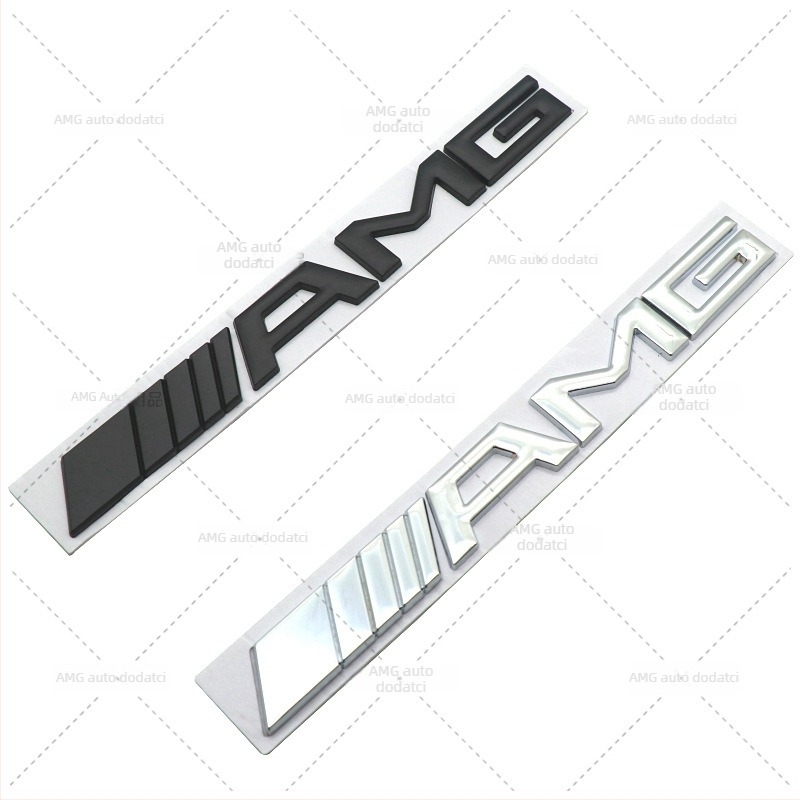 Sticker za karoseriju Mercedes-Benz AMG — prilagodljiv, samoljepljiv, za AMG emblemu (Tip: Stickeri za karoseriju; Materijal: Drugi; Prilagodba: Da; Ugradnja: Samoljepljiva)