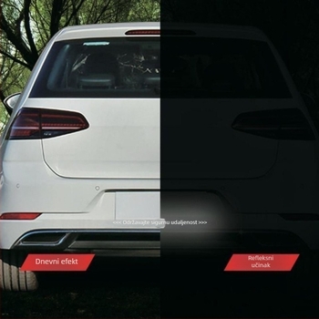 Automobilska reflektirajuća upozoravajuća naljepnica — samolijepljiva instalacija, univerzalni uzorak, prilagodljiva