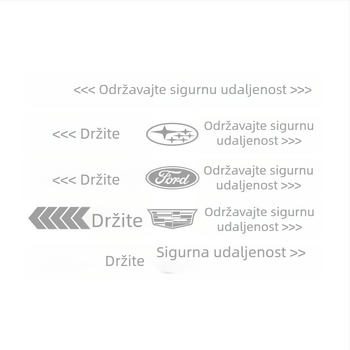 Automobilska reflektirajuća upozoravajuća naljepnica — samolijepljiva instalacija, univerzalni uzorak, prilagodljiva
