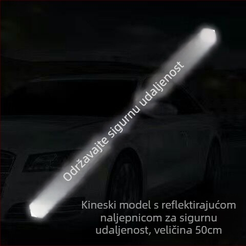 Automobilska reflektirajuća upozoravajuća naljepnica — samolijepljiva instalacija, univerzalni uzorak, prilagodljiva