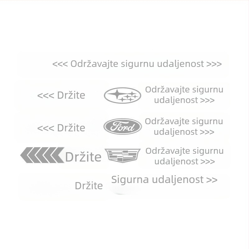 Automobilska reflektirajuća upozoravajuća naljepnica — samolijepljiva instalacija, univerzalni uzorak, prilagodljiva