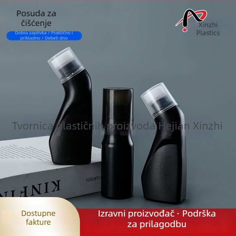 Prazna bočica za auto staklo - 75-100 ml, PE plast, ambalaža tip staklenka, s poklopcem