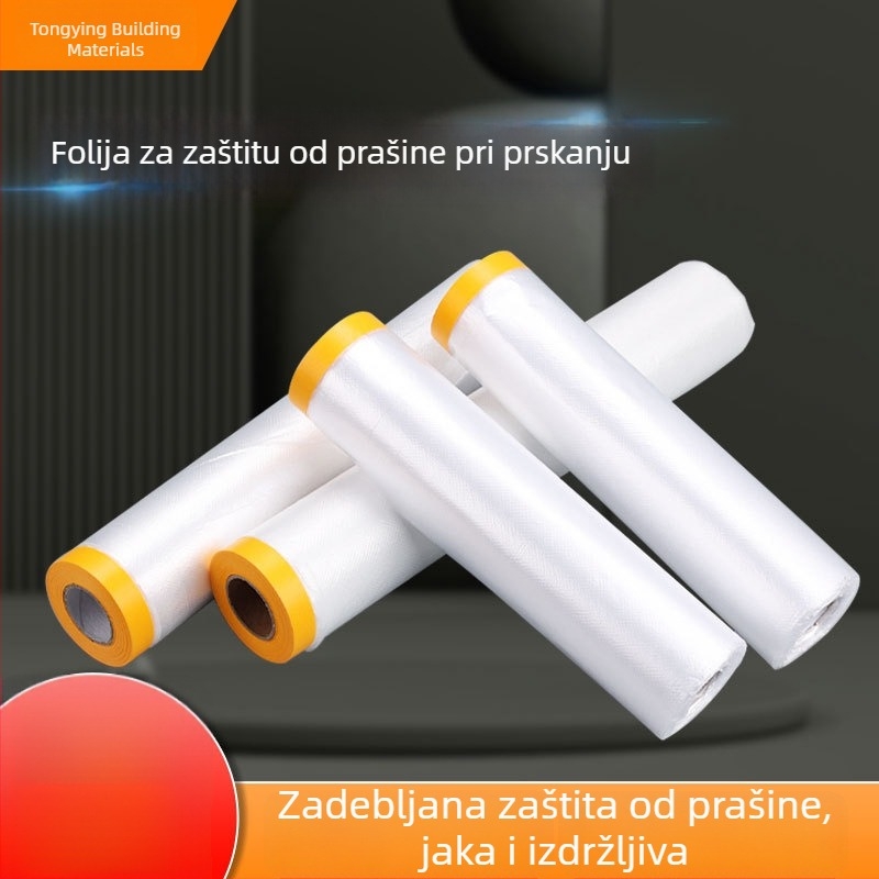 Maskirajući film za bojenje automobila, debeli zaštitni film protiv prašine PE i papir-plastični zaštitni film za namještaj