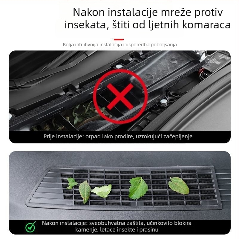 Tesla Model 3 mreža za ulaz zraka filtr s zaštitom protiv insekata, nova verzija – komplet za modifikaciju