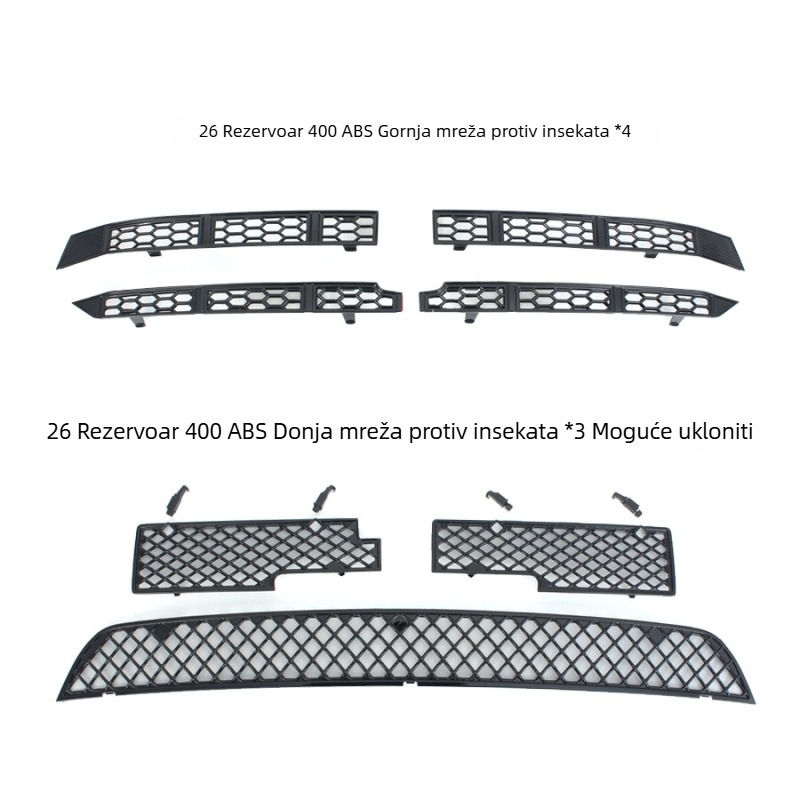 Set zaštite spremnika vode s mrežom protiv insekata za Great Wall Tank 400 (gornja i donja) – ABS, Junmiao