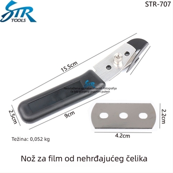 Alat za rezanje filma za autos foliranje, diafragma nož, nehrđajući čelični ploč, Str marka, za zaštitne zaslone
