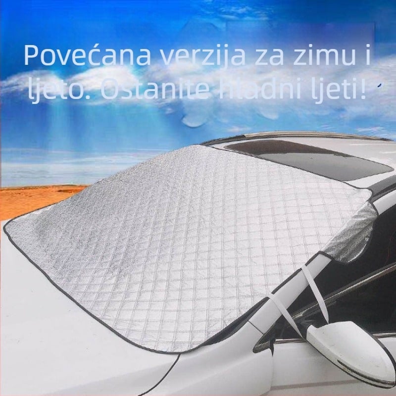 Automobilski snježni štit i zaštita vjetrobranskog stakla – univerzalna primjena, zaštita od smrzavanja, ugrađena instalacija, debeli zimski pokrivač