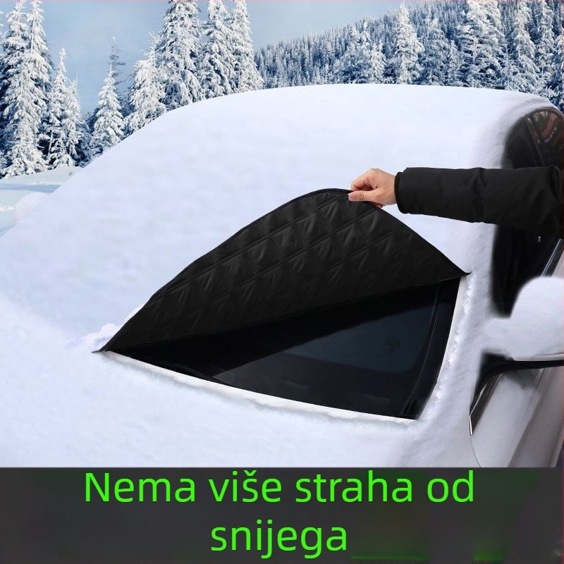 Automobilski snježni štit i zaštita vjetrobranskog stakla – univerzalna primjena, zaštita od smrzavanja, ugrađena instalacija, debeli zimski pokrivač