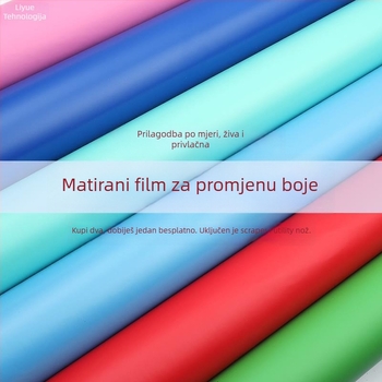 Naljepnica za karoseriju — prilagodljiv mat film s jednobojnim mat uzorkom, montaža ljepilom