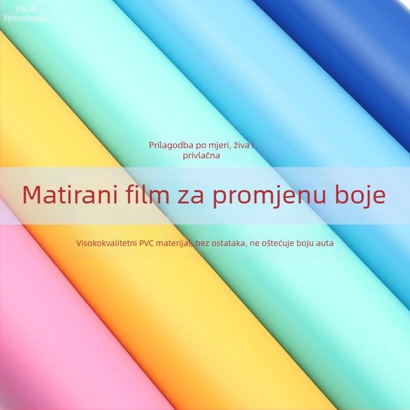 Naljepnica za karoseriju — prilagodljiv mat film s jednobojnim mat uzorkom, montaža ljepilom