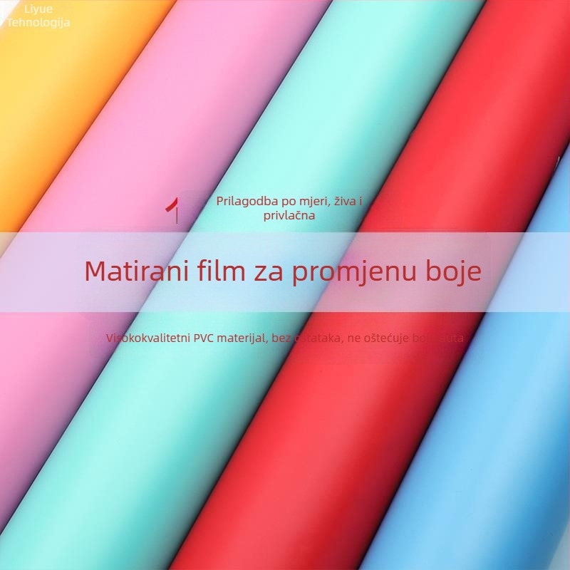 Naljepnica za karoseriju — prilagodljiv mat film s jednobojnim mat uzorkom, montaža ljepilom