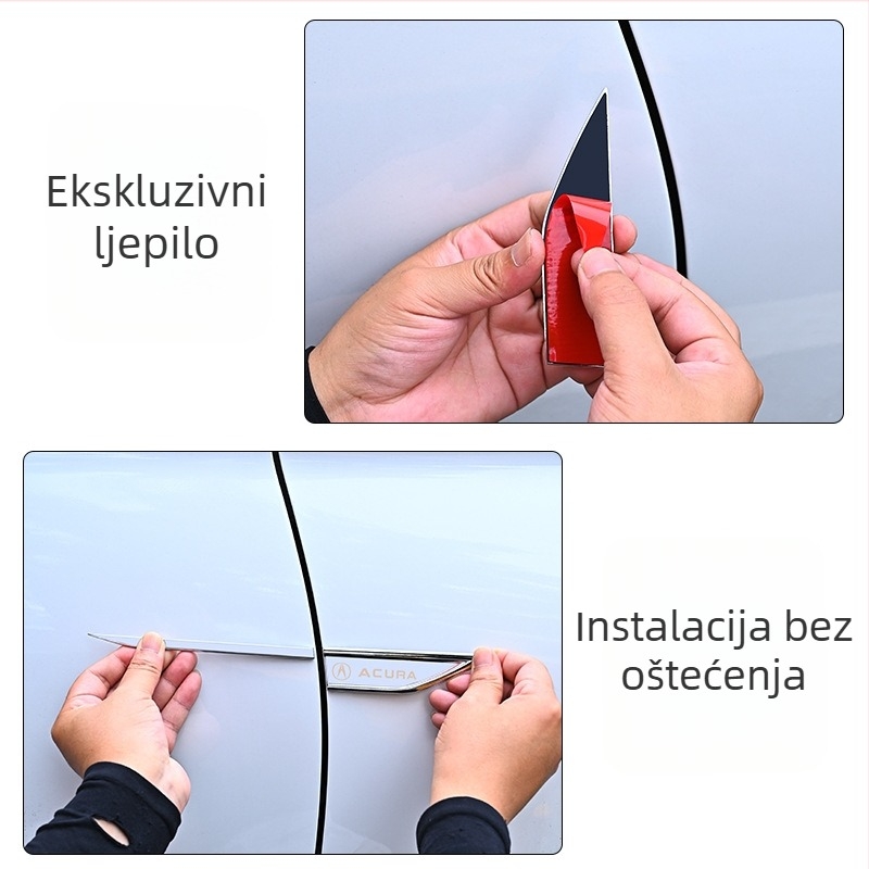 Automobilska naljepnica s logom brenda, nehrđajući čelik, ljepilo, prilagodljiva
