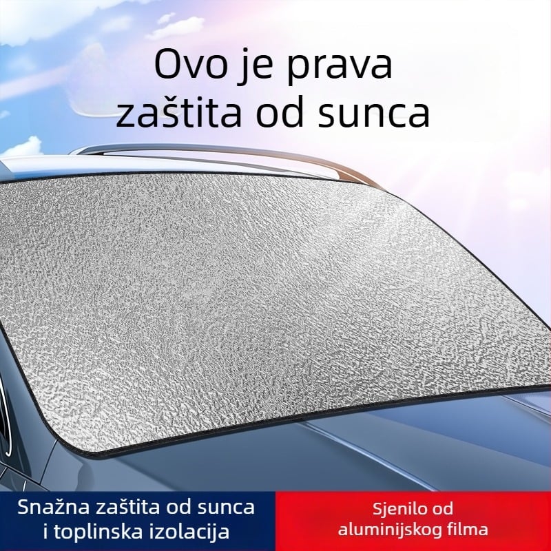 Univerzalno sjenilo za prednje staklo automobila | aluminijska folija, Snap-in ugradnja, Prednje staklo, Minimalistički stil (1892)