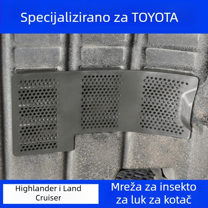 Mrežica za zaštitu od insekata za kalnike na kolima Highlander, Crown i Land Cruiser (modeli 21-26) – mekan TP materijal, brend Street Banyan