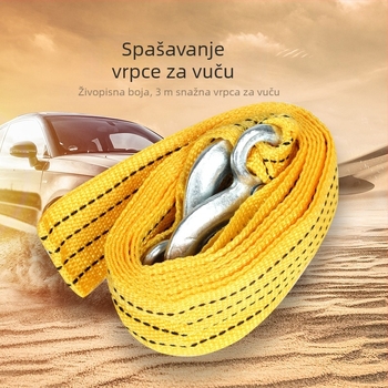 Uže za vuču automobila, debeli ojačan dizajn, nosivost 3 tone, Baimao marka, mogućnost licencirane privatne etikete