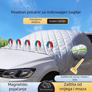 Magnetska zaštita prednjeg vjetrobrana za Volkswagen Sagitar – zimska zaštita od leda i snijega, polukryt