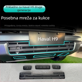 Mreža protiv insekata za prednju masku Great Wall Haval H9, druga generacija, zaštita vodnog spremnika klimatizacije, zaštita od pijeska i kamenja, za off-road, bez prilagodbe
