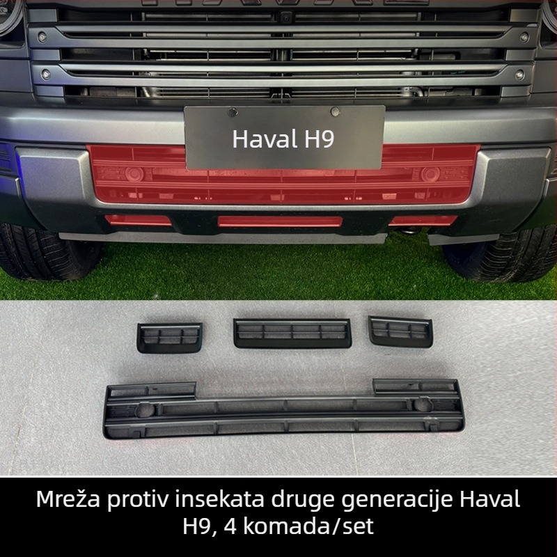 Mreža protiv insekata za prednju masku Great Wall Haval H9, druga generacija, zaštita vodnog spremnika klimatizacije, zaštita od pijeska i kamenja, za off-road, bez prilagodbe