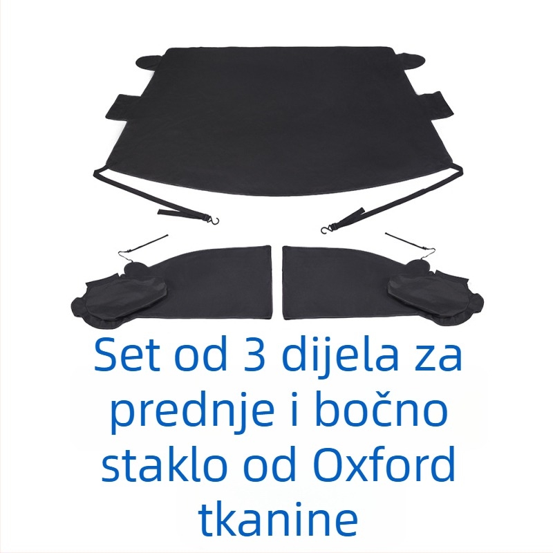 Specijalizirani pokrov prednjih i stražnjih prozora vozila - 600D Oxford materijal, snježni štit, anti-smrzavajuća zaštita, UV zaštita, teleskopska ugradnja