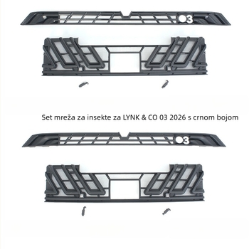 Prednja mreža protiv insekata za Lynk & Co 03 – ABS, Šifra proizvoda 03, 5-godišnje trajanje, set za ugradnju bez oštećenja