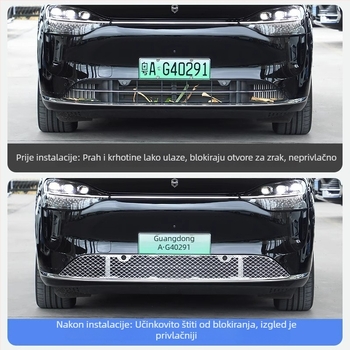 Aksesuari za AITO M9: nehrđajući čelik mreža protiv insekata i zaštita prednje rešetke — Materijal: nehrđajući čelik; Kompatibilnost: AITO M9
