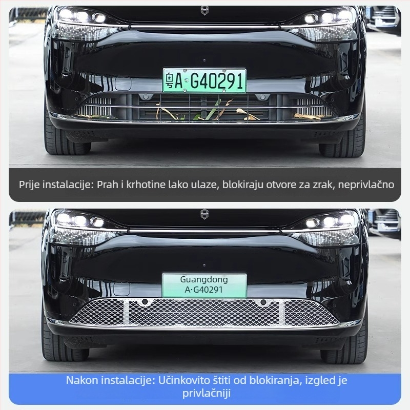 Aksesuari za AITO M9: nehrđajući čelik mreža protiv insekata i zaštita prednje rešetke — Materijal: nehrđajući čelik; Kompatibilnost: AITO M9