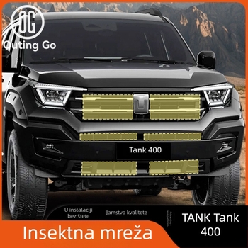 Tank 400 Mreža protiv insekata s potpunim pokrovom prednjeg dijela – Snap-On montaža; Model: Tank 400; Kompatibilno: Tank 400; Materijal: obratite se korisničkoj službi; Obrada / Prilagodba: Ne