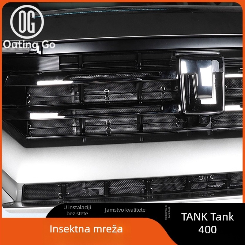 Tank 400 Mreža protiv insekata s potpunim pokrovom prednjeg dijela – Snap-On montaža; Model: Tank 400; Kompatibilno: Tank 400; Materijal: obratite se korisničkoj službi; Obrada / Prilagodba: Ne