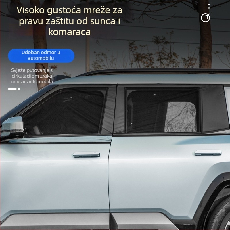 Mreža za prozor automobila protiv komaraca kompatibilna s Leopard 8, za kampiranje i vanjsku zaštitu od sunca | Materijal: Najlon; Širina: originalni okvir; Životni vijek: 2 godine; Marka: Fit Club / The First Society