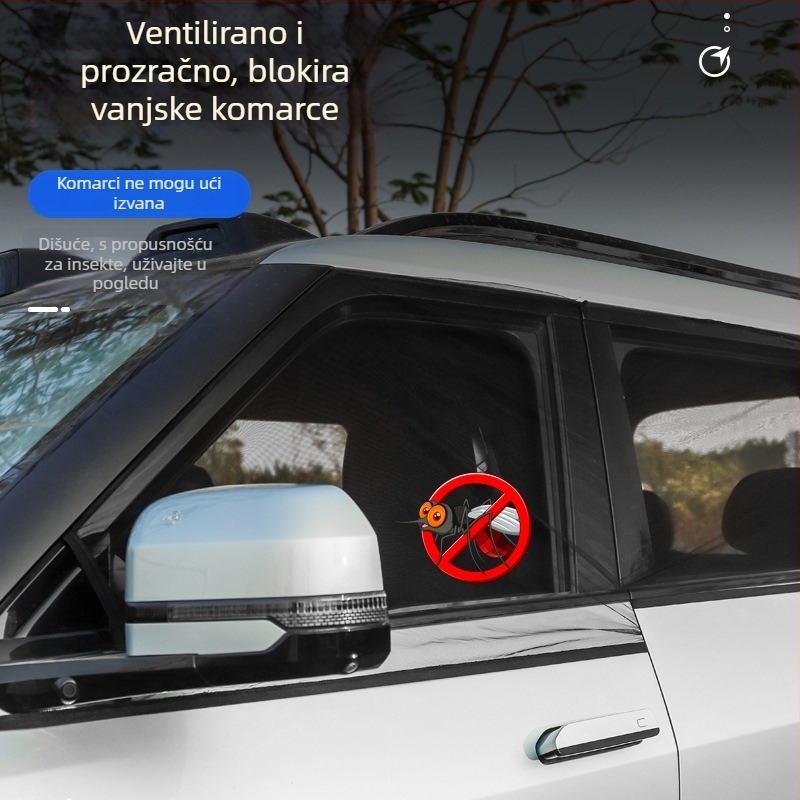 Mreža za prozor automobila protiv komaraca kompatibilna s Leopard 8, za kampiranje i vanjsku zaštitu od sunca | Materijal: Najlon; Širina: originalni okvir; Životni vijek: 2 godine; Marka: Fit Club / The First Society