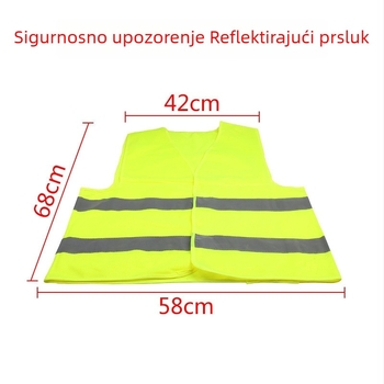 Reflektirajuća sigurnosna vesta od poliestera, prozračna, za kontrolu prometa i sanitacijske radnike