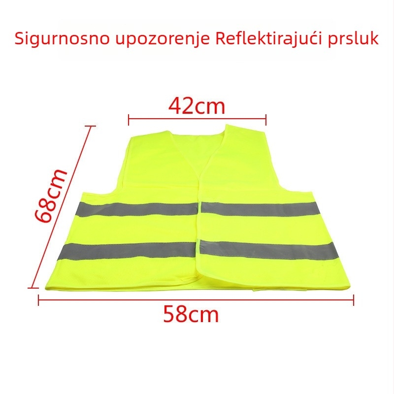 Reflektirajuća sigurnosna vesta od poliestera, prozračna, za kontrolu prometa i sanitacijske radnike