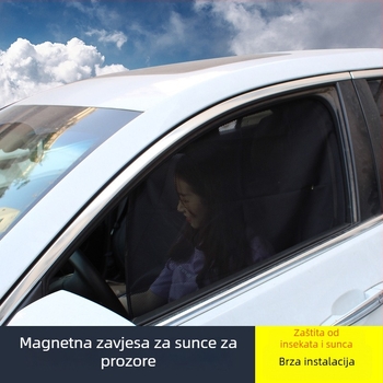 Hundred Trees Automobilska mrežasta zavjesa za sunce s magnetima – Poluprozirna, Način pričvršivanja: visi, Opća namjena za automobile, Prilagodljivo